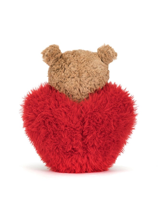 Jellycat دب بارثولوميو المحبوب لعبة قماشية 22 سم، دب محشو يحمل قلبًا أحمر، هدية قابلة للجمع فائقة النعومة للأطفال والأحباء - Image 3